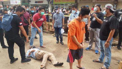 Polisi Gelar Rekonstruksi Pembunuhan di Pasar Tos 3000