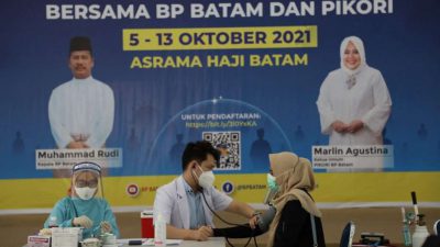 Hari Bakti Ke 50 Tahun, BP Batam Bersama PIKORI Gelar Vaksinasi Massal