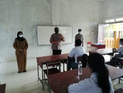 Sat Binmas Polresta Barelang Sambangi dan Berikan Himbauan Kamtibmas dan Prokes di SMAN 20 Batam