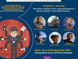 SPRI Hadirkan Wartawan Profesional di Pelatihan Pers 6 Desember 2021