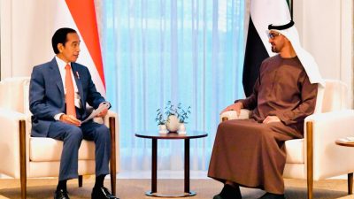 Tiba di Istana Al-Shatie, Presiden Disambut Putra Mahkota Abu Dhabi