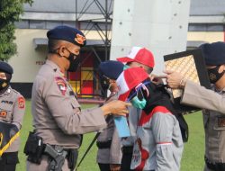Danden Gegana Sat Brimob Polda Sumut Pimpin Upacara Pembinaan Disiplin Mental dan Bela Negara (PDMBN) PTKI Medan TA 2020