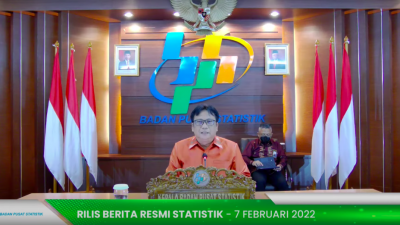 BPS Catat Ekonomi Indonesia Tumbuh 3,69 Persen Pada 2021