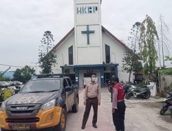 Sat Samapta Polresta Deli Serdang Laksanakan Patroli Dan Monitoring Kegiatan Ibadah Di Gereja