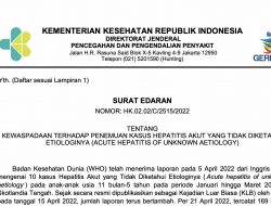 Kemenkes Terbitkan Edaran Kewaspadaan terhadap Penemuan Kasus Hepatitis Akut