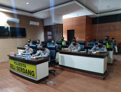 Kapolresta Deli Serdang dan Perwira lainnya Ikuti Lat Pra Ops Patuh Toba 2022 Lewat Sarana Vidcon