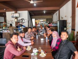 Tingkatkan Sinergitas Kapolsek Bengkong Gelar Coffee Morning dengan Wartawan Batam
