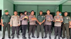 HUT TNI ke-77 Kapolsek Sei Beduk Beri Surprise Datangi Mako Koramil 01 / Batam Timur, Tingkatkan Silaturahmi