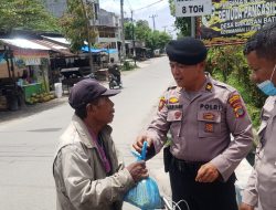 Sat Samapta Polresta Deli Serdang Bagikan Bansos Kepada Masyarakat Yang Membutuhkan