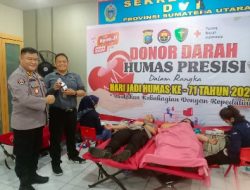 HUT Humas ke-71 2022 Bidang Humas Polda Sumut Laksanakan Kegiatan Donor Darah