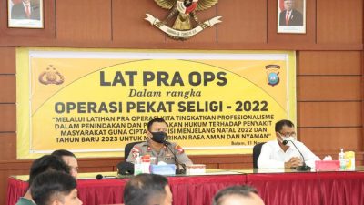 Polresta Barelang Menggelar Lat Pra Ops Dalam Rangka Operasi Pekat Seligi Tahun 2022