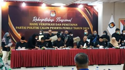 Resmi! 17 Parpol Lolos Jadi Peserta Pemilu 2024
