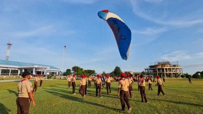 Lanud Hang Nadim Terima Kunjungan Pramuka Pangkalan SMP 28 Batam