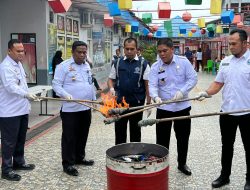 Wujud Integritas, Lapas Lubuk Pakam Musnahkan Hasil Razia