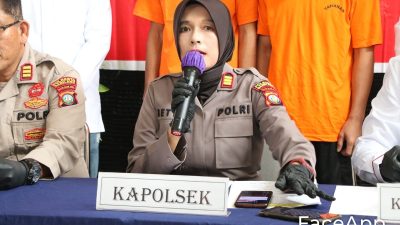 Kapolsek Batam Kota Gelar Konferensi Pers Ungkap Pelaku Begal Penjual Tahu