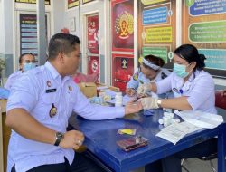 Gandeng PMI Lapas Lubuk Pakam Gelar Donor Darah