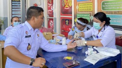 Gandeng PMI Lapas Lubuk Pakam Gelar Donor Darah