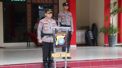 Kapolresta Barelang Pimpin Upacara Korp Raport Kenaikan Pangkat 56 Personel