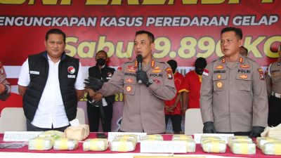 Peredaran Sabu 19,896 Kg Jaringan Internasional Berhasil Digagalkan, 3 Pelaku Ditangkap