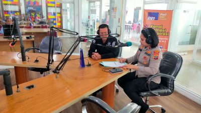 Dialog Interaktif Halo Polisi di RRI Medan Kapolsek Tuntungan Jadi Narasumber