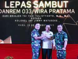 Gubernur Ansar Hadiri Lepas Sambut Danrem 033/WP