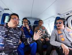 Kapolda Sumut Bersama Danlantamal I Patroli Udara Pantau Perairan Belawan
