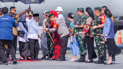 Kapolda Sumut Bersama Pangdam Sambut Kunker Wapres Ma’ruf Amin