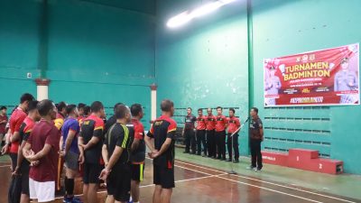 Dalam Rangka Hari Bhayangkara ke–78, Polres Karimun Gelar Turnamen Badminton