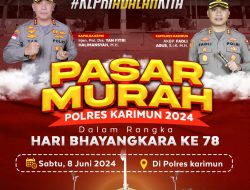 Dalam Rangka Hari Bhayangkara Ke-78, Polres Karimun Gelar Pasar Murah
