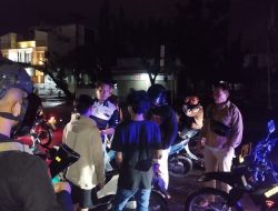 Personil Den 45 Sat Brimob Polda Sumut Patroli Kamtibmas di Wilayah Hukum Polsek Medan Tembung