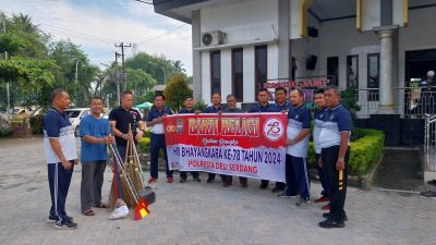 Menyambut Hari Bhayangkara Ke 78, Polresta Deli Serdang Lakukan Bhakti Religi Bersih Rumah Ibadah