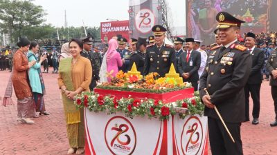 Sat Brimob Polda Sumut Ikuti Upacara HUT Bhayangkara ke-78