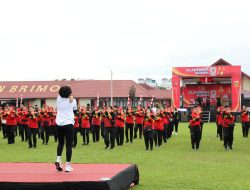 Brimob Polda Sumut Gelar Olahraga Bersama dalam Rangka HUT ke-79 Korps Brimob Polri