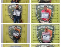 Polres Asahan Gerebek Arena Sabung Ayam, 8 Pria Diamankan.