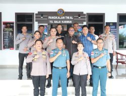 Sinergitas TNI-Polri, Kapolres Karimun Silaturahmi Dengan Danlanal Karimun