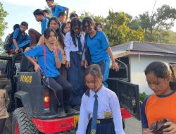 Brimob Sumut Antar Jemput Pelajar Garoga ke Sekolah, Pasca Bencana Tabagsel